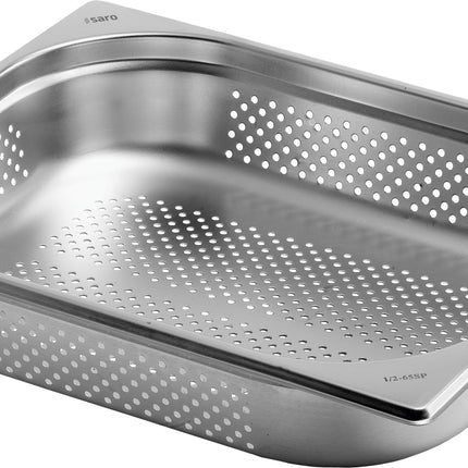 Saro BUDGET LINE GN-Behälter 1/2 GN perforiert aus Edelstahl