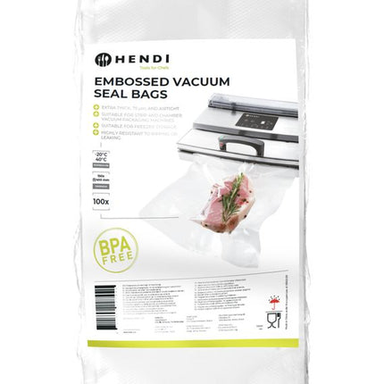 HENDI Geprägte Vakuumversiegelungsbeutel – 150 × 400 mm – 100 Stück – Produktansicht