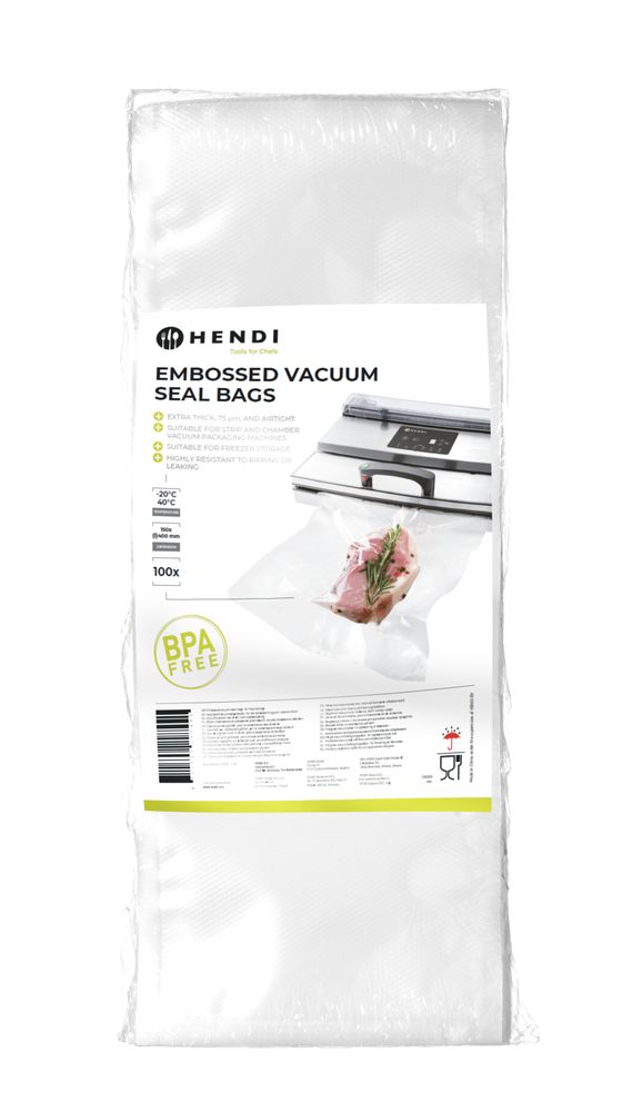 HENDI Geprägte Vakuumversiegelungsbeutel – 150 × 400 mm – 100 Stück – Produktansicht