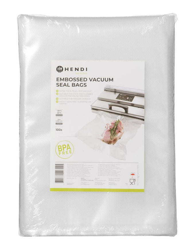 HENDI Geprägte Vakuumversiegelungsbeutel – 250 × 350 mm – 100 Stück – Produktansicht