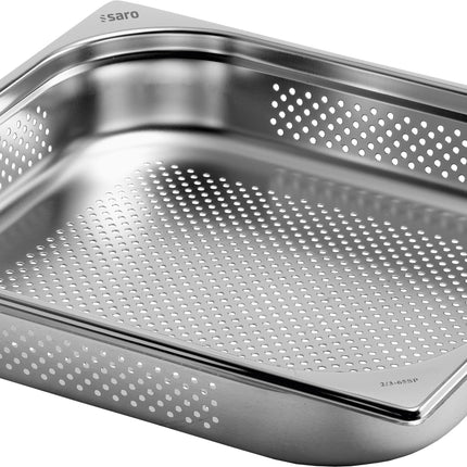 Saro TOP LINE GN-Behälter 2/3 GN perforiert aus Edelstahl