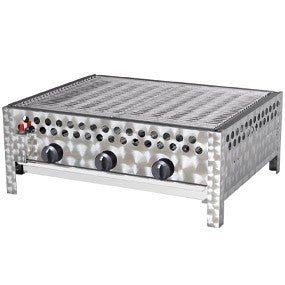 3 - flammiger Gastrobräter mit Rost - Salmgastro Onlineshop - 8172247+8155750 - Salmgastro Onlineshop -