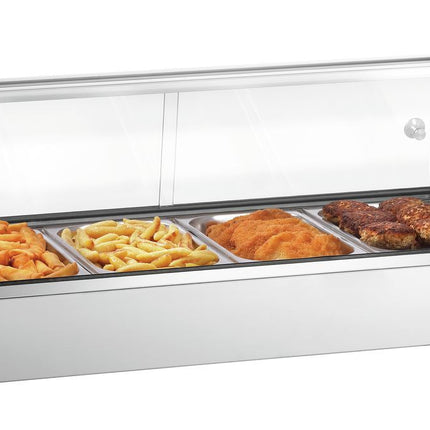 Heiße Aufsatzvitrine R4 4 x 1/3 GN