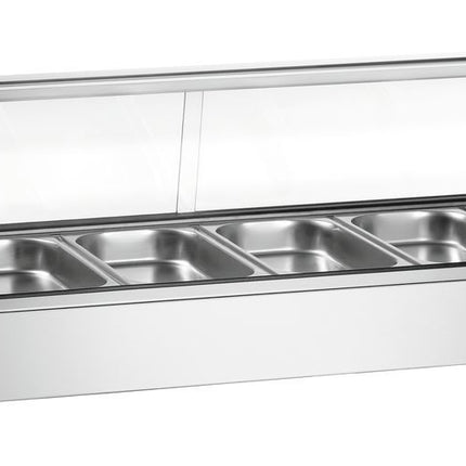 Bartscher Heiße Aufsatzvitrine R6 6 x 1/3 GN