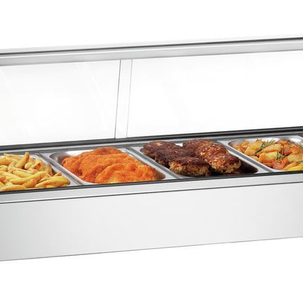 Heiße Aufsatzvitrine R6 6 x 1/3 GN