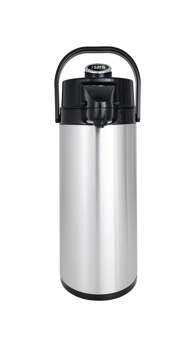 Saro Edelstahl-Isolierpumpkanne (Innen Glas) 2.2 L