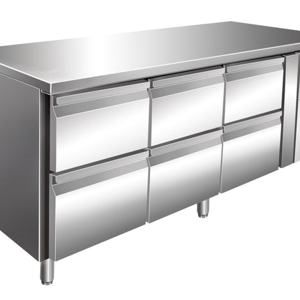 Saro Kühltisch mit 3x 2er Schubladenset Modell KYLJA 3160 TN 158 L