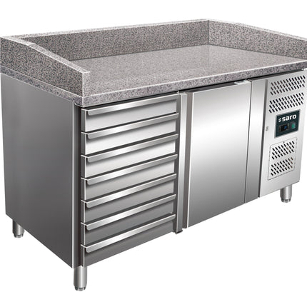 Saro Pizzatisch 1 Tür + 7 Schubladen Modell MARGA PZ 1610 TN 127 L