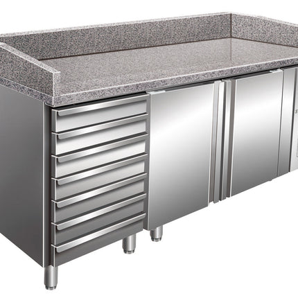 Saro Pizzatisch 2 Türen + 7 Schubladen Modell MARGA PZ 2610 TN 266 L