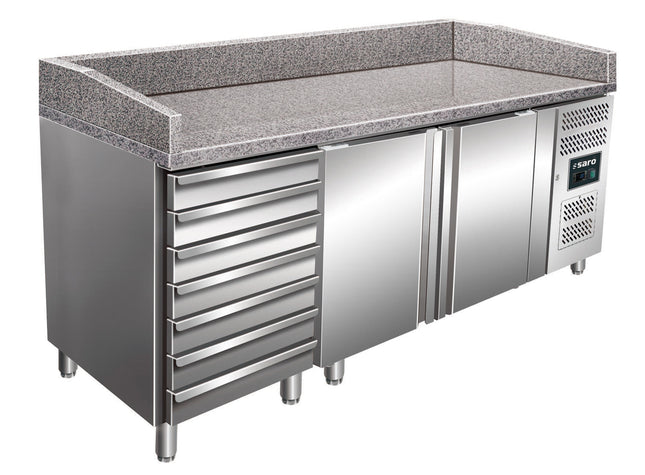 Saro Pizzatisch 2 Türen + 7 Schubladen Modell MARGA PZ 2610 TN 266 L