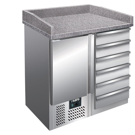 Saro Pizzatisch 1 Tür+ 6 Schubladen Modell PZ 4001 73 L