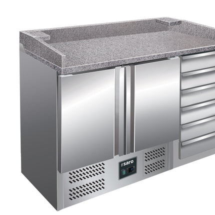 Saro Pizzatisch 2 Türen + 6 Schubladen Modell PZ 9001 1.6E+2 L