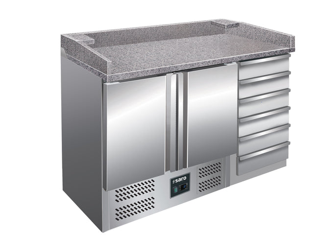 Saro Pizzatisch 2 Türen + 6 Schubladen Modell PZ 9001 1.6E+2 L