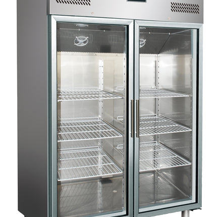 Saro Gewerbekühlschrank mit Glastüren - 2/1 GN Modell GN 1200 TNG 1173 L
