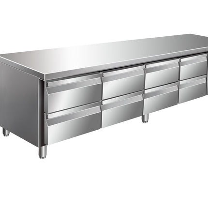 Saro Unterbaukühltisch mit 4x2 Schubladen Modell UGN 4180 TN 131 L