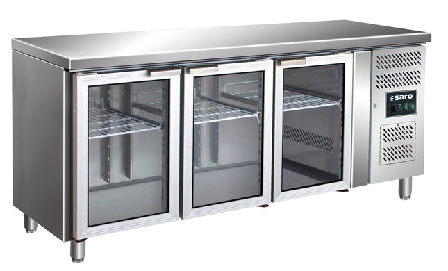 Saro Kühltisch mit 3 Glastüren Modell GN 3100 TNG 464 L