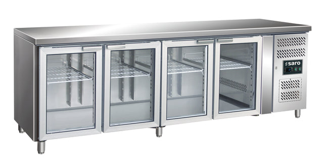Saro Kühltisch mit 4 Glastüren Modell GN 4100 TNG 616 L