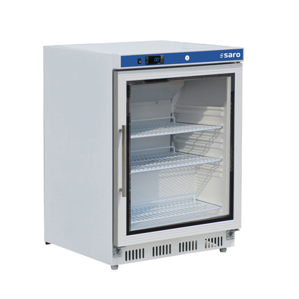 Saro Lagerkühlschrank mit Glastür - weiß Modell HK 200 GD V2 129 L