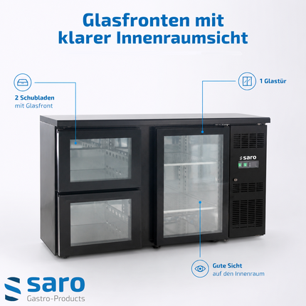 Saro Barkühler mit 1 Glastür und 2 Schubladen BC 2100 G S2 - Produktinformationen und Vorteile 1