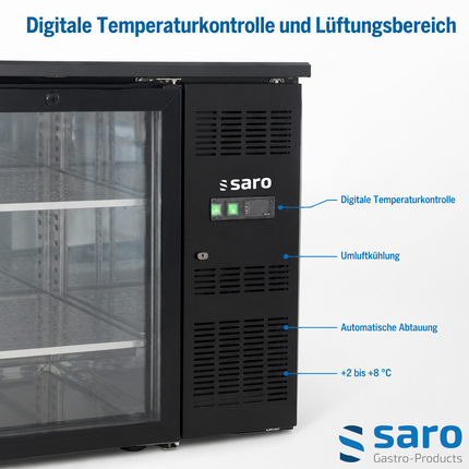 Saro Barkühler mit 1 Glastür und 2 Schubladen BC 2100 G S2 - Produktinformationen und Vorteile 2