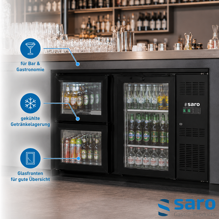 Saro Barkühler mit 1 Glastür und 2 Schubladen BC 2100 G S2 - Produktinformationen und Vorteile 3