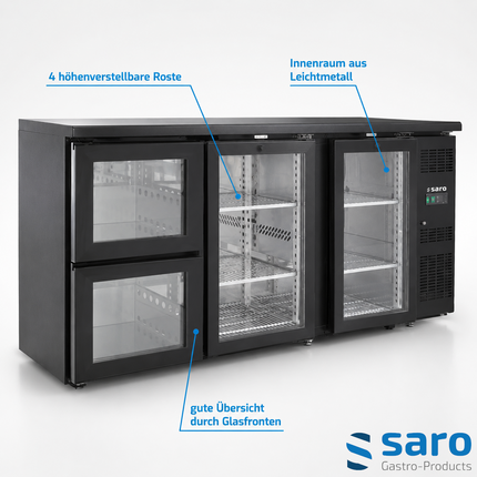 Saro Barkühler mit 2 Glastüren und 2 Schubladen BC 3100 G S2 - Produktinformationen und Vorteile 2