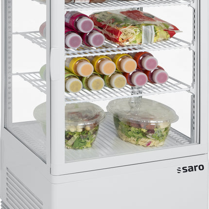 Saro Mini-Umluftkühlvitrine 68 Liter Modell SC 70 weiß Kunststoff weiß