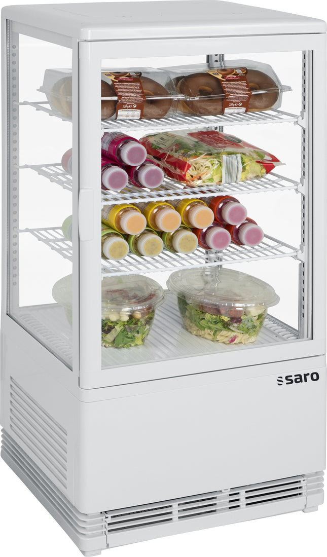 Saro Mini-Umluftkühlvitrine 68 Liter Modell SC 70 weiß Kunststoff weiß