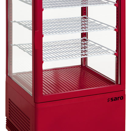 Saro Mini-Umluftkühlvitrine 68 Liter Modell SC 70 rot Kunststoff rot