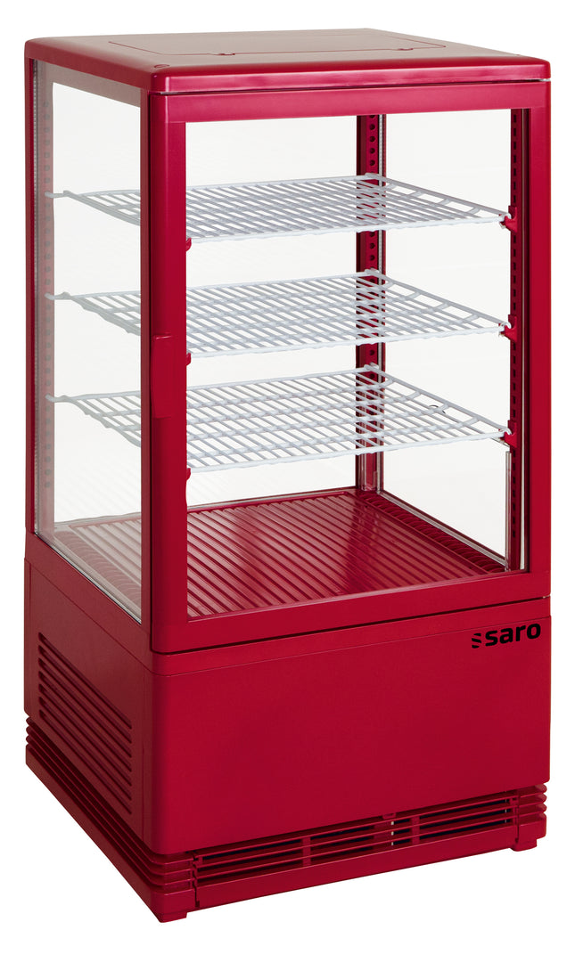 Saro Mini-Umluftkühlvitrine 68 Liter Modell SC 70 rot Kunststoff rot