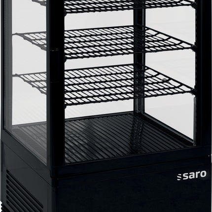 Saro Mini-Umluftkühlvitrine 68 Liter Modell SC 70 schwarz Kunststoff schwarz