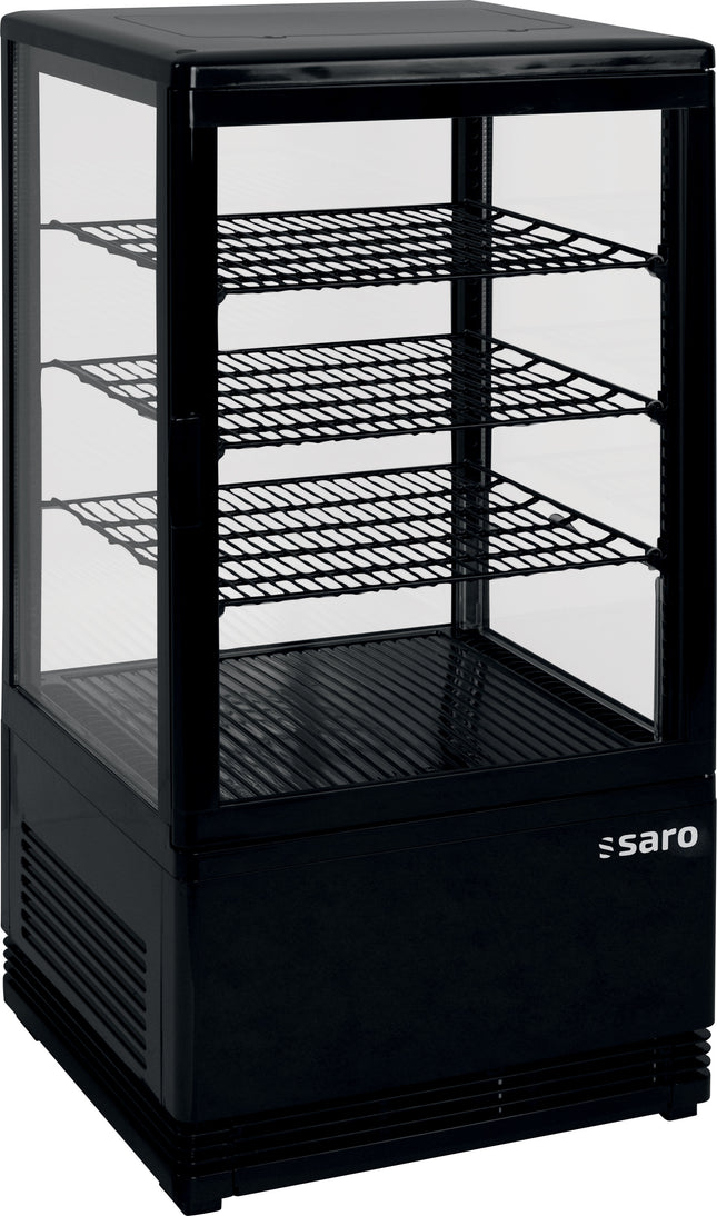 Saro Mini-Umluftkühlvitrine 68 Liter Modell SC 70 schwarz Kunststoff schwarz