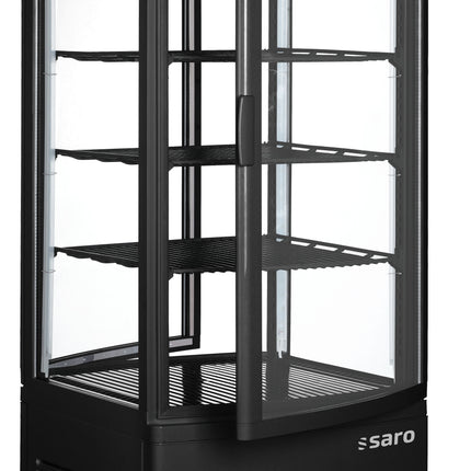 Saro Kühlvitrine Doppeltür 98 Liter Modell SC 100 DT schwarz Kunststoff schwarz