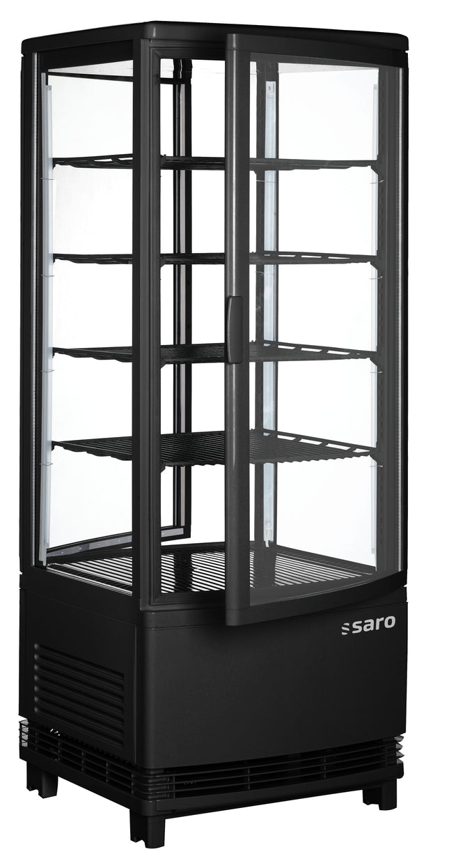Saro Kühlvitrine Doppeltür 98 Liter Modell SC 100 DT schwarz Kunststoff schwarz