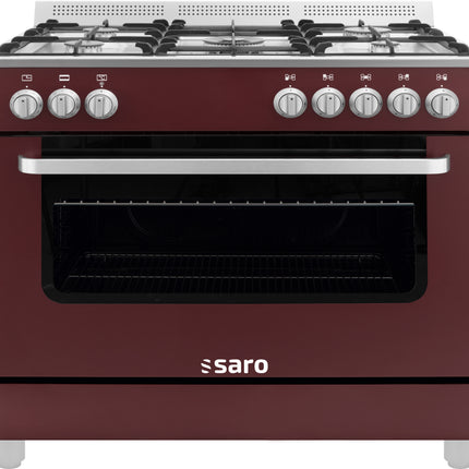 Saro Multifunktionsherd Gas/Elektro Modell TS95C61LVI bordeaux 2.7 kW