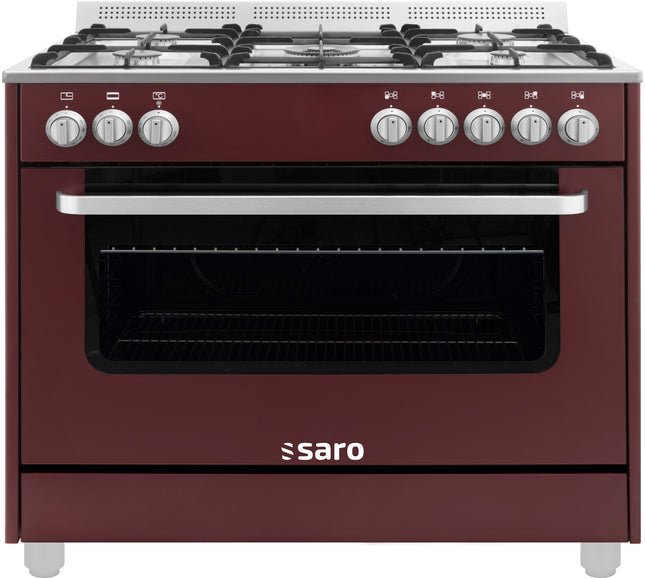 Saro Multifunktionsherd Gas/Elektro Modell TS95C61LVI bordeaux 2.7 kW
