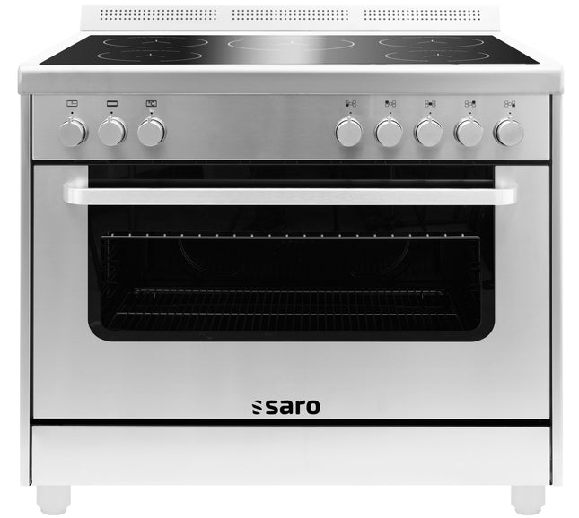 Saro Induktionsherd + Elektrobackofen Modell TS95IND61X silber 10.9 kW