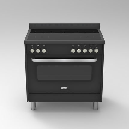 Saro Induktionsherd + Elektrobackofen Modell TS95IND61N schwarz 10.9 kW - Produktansicht