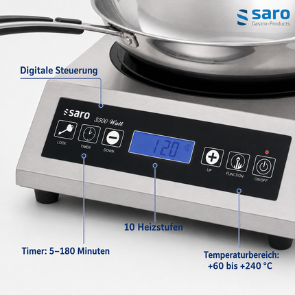 Saro Wok-Induktionskochfeld inkl. Wok Modell LOUISA - Produktinformationen und Vorteile 1