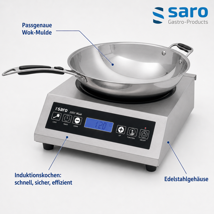 Saro Wok-Induktionskochfeld inkl. Wok Modell LOUISA - Produktinformationen und Vorteile 2
