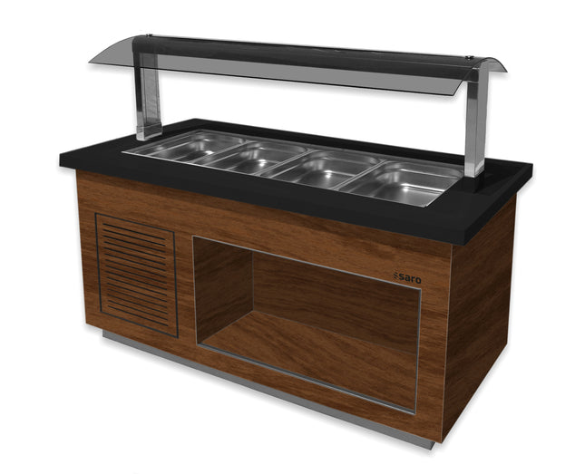 Saro Salatbar für 4x 1/1 GN Modell PREMIUM LINE SB-K170 Walnuss