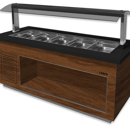 Saro Salatbar für 6x 1/1 GN Modell PREMIUM LINE SB-K230 Walnuss