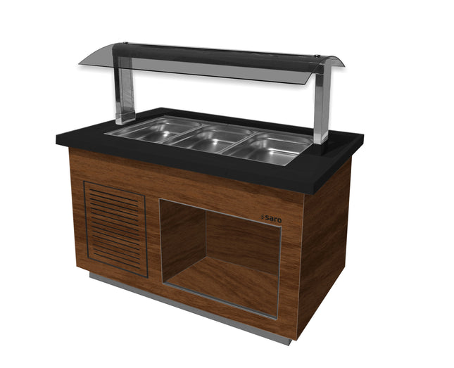 Saro Heißes Buffet Modell PREMIUM LINE SB-H130 Walnuss 2 kW