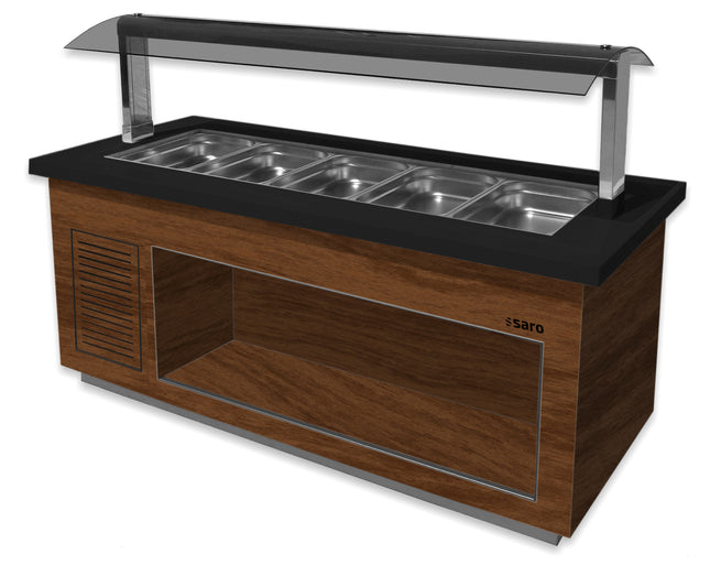 Saro Heißes Buffet Modell PREMIUM LINE SB-H230 Walnuss 3.5 kW