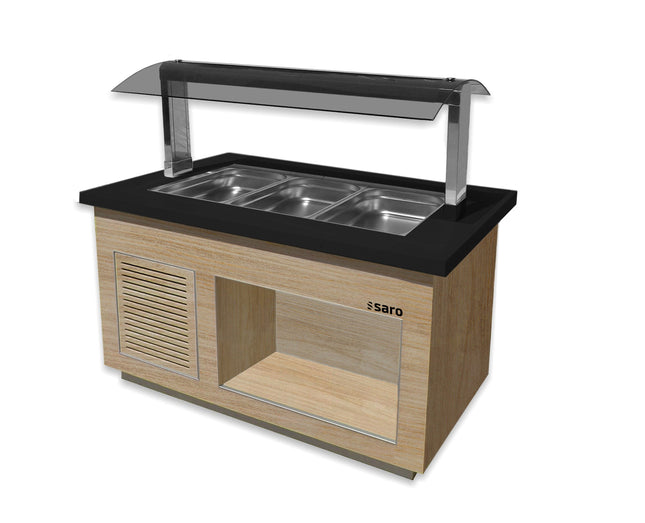Saro Heißes Buffet für 3x 1 / 1 GN Premium Line SB-H130 OAK