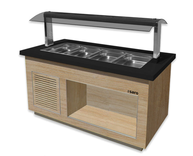 Saro Heißes Buffet für 4x 1 / 1 GN PREMIUM LINE SB-H170 OAK