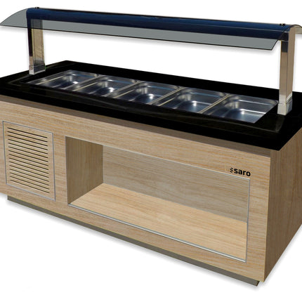 Saro Heißes Buffet für 5x 1 / 1 GN PREMIUM LINE SB-H200 OAK