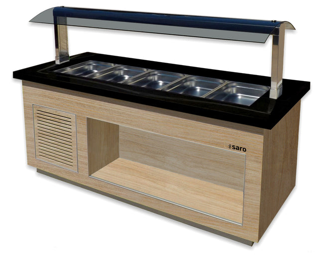 Saro Heißes Buffet für 5x 1 / 1 GN PREMIUM LINE SB-H200 OAK