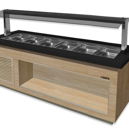 Saro Heißes Buffet für 6x 1 / 1 GN PREMIUM LINE SB-H230 OAK