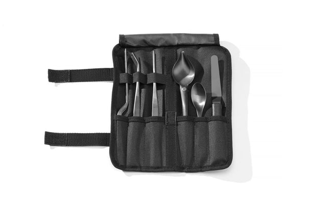 HENDI Anrichteset – 6 Stück – schwarz – 255 × 25 × 100 mm – Produktansicht